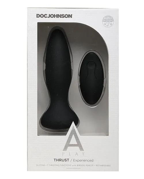 Doc Johnson A Play Thrust Experienced Rechargeable Silicone Anal Plug with Remote Male Sex Toys