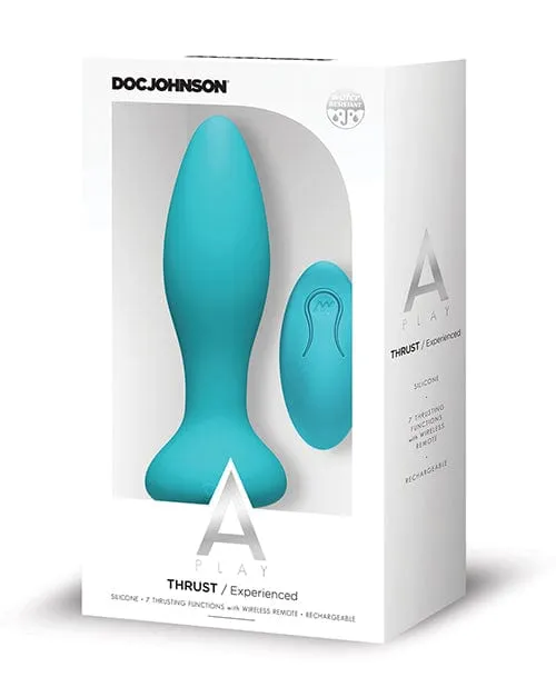 Doc Johnson A Play Thrust Experienced Rechargeable Silicone Anal Plug with Remote Male Sex Toys
