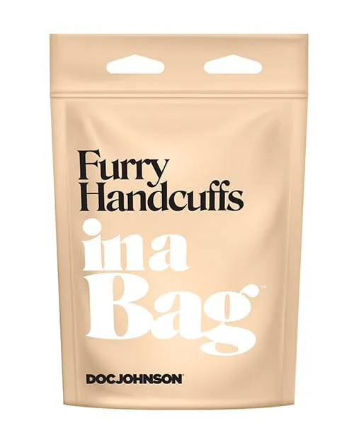 Doc Johnson Anal In A Bag Furry Handcuffs Black