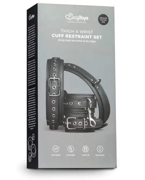 Easy Toys Easy Toys Thigh Wrist Cuff Set Black Anal