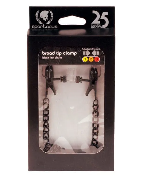 Female Sex Toys Spartacus Spartacus Blackline Broad Tip Adjustable Nipple Clamps with Chain Black Female Sex Toys Spartacus Spartacus Blackline Broad Tip Adjustable Nipple Clamps with Chain Black