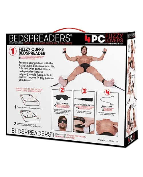 Fuzzy Lovers 4 Piece Bedspreader Set Lux Fetish Couples