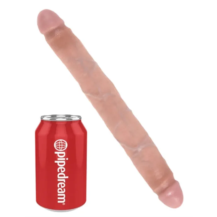 King Cock 12 Inch Slim Double Dildo Flesh Pipedream Dildos