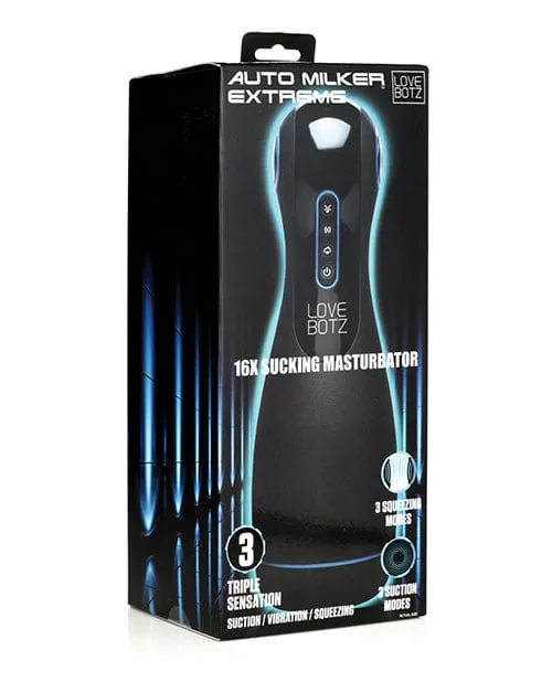 Lovebotz Auto Milker Extreme 16x Sucking Masturbator Black Lovebotz Male Sex Toys Lovebotz Auto Milker Extreme 16x Sucking Masturbator Black Lovebotz Male Sex Toys