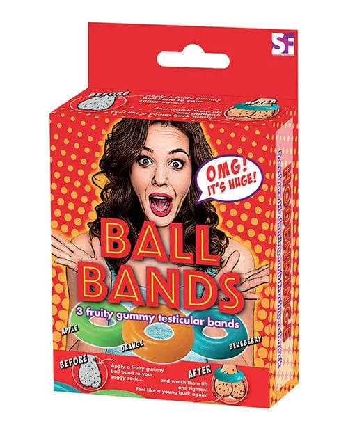 Male Sex Toys Hott Products Gummy Ball Bands 3 Pack Asst Colorsflavors