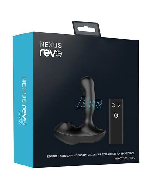 Nexus Nexus Revo Air Rotating Prostate Massager with Suction Black Anal