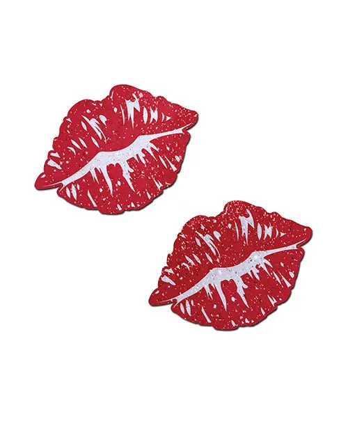 Pastease Vibrators Pastease Premium Sparkle Kissing Lips Red OS