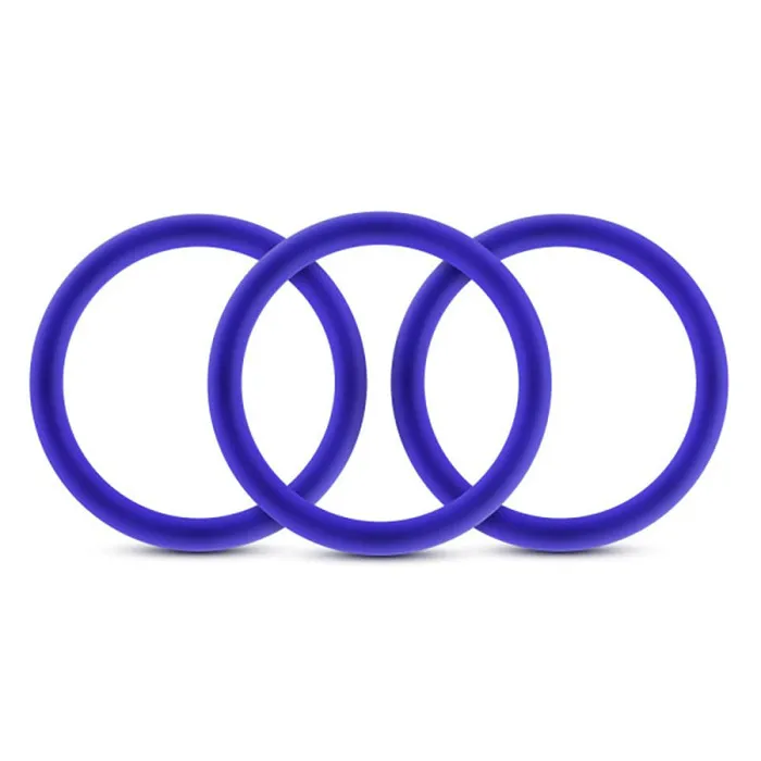 Performance Vs1 Pure Premium Silicone Cockrings Medium Indigo Blush Novelties Female Sex Toys