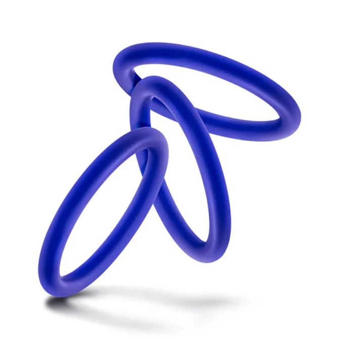 Performance Vs1 Pure Premium Silicone Cockrings Medium Indigo Blush Novelties Female Sex Toys