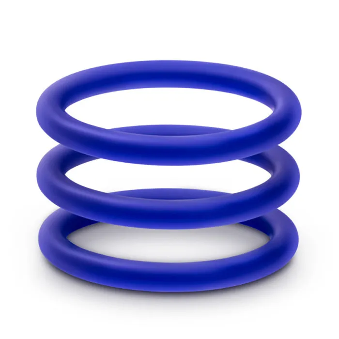 Performance Vs1 Pure Premium Silicone Cockrings Medium Indigo Blush Novelties Female Sex Toys