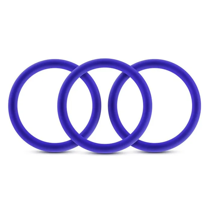 Performance Vs1 Pure Premium Silicone Cockrings Medium Indigo Blush Novelties Female Sex Toys
