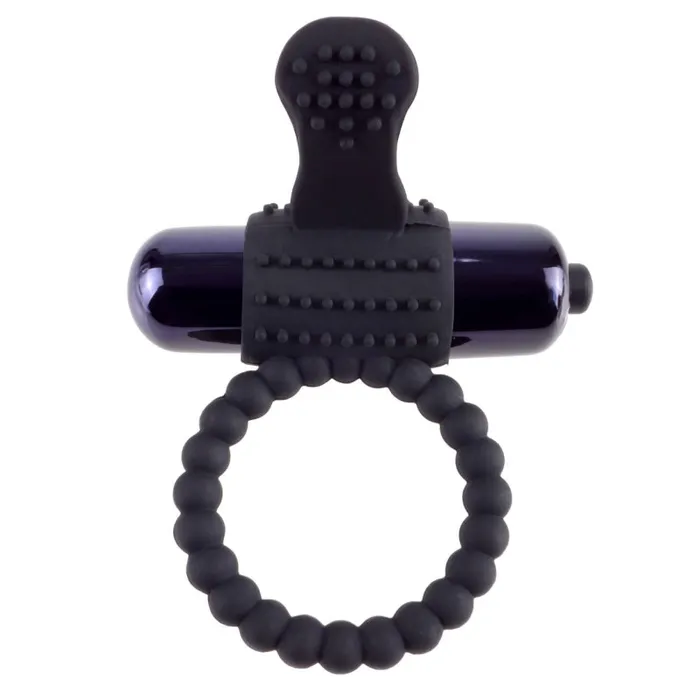 Pipedream Fantasy CRingz Vibrating Silicone Super Ring Black Couples