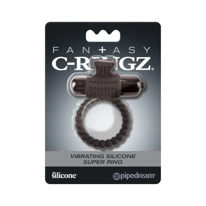 Pipedream Fantasy CRingz Vibrating Silicone Super Ring Black Couples