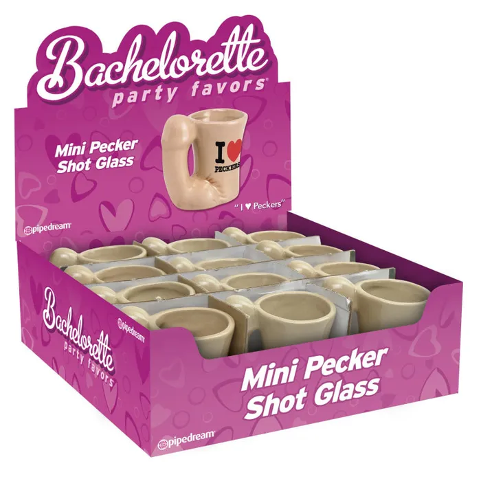 Pipedream Female Sex Toys Mini Pecker Shot Glass Display 12 Piece