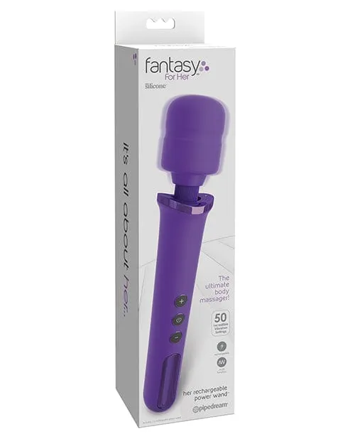 Pipedream Products Vibrators Fantasy For Her Rechargeable Power Wand Purple Pipedream Products Vibrators Fantasy For Her Rechargeable Power Wand Purple