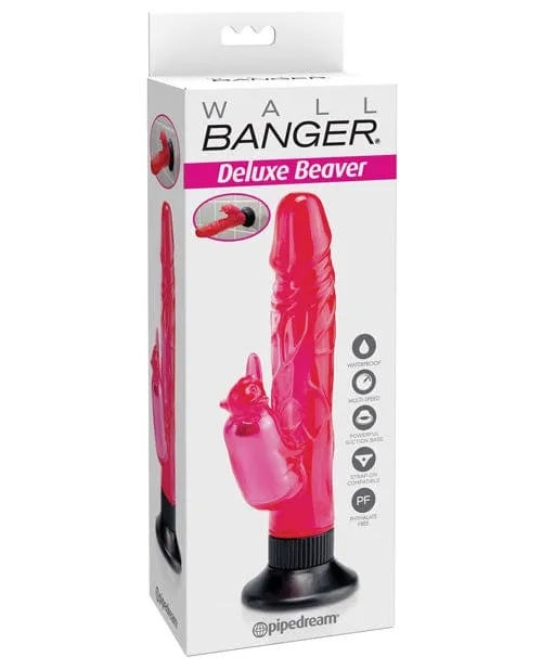 Pipedream Products Vibrators Wall Bangers Deluxe Beaver Vibe Waterproof Pink