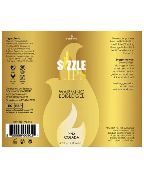 Sensuva Valencia Naturals Enhancers Sensuva Sizzle Lips Warming Gel Sensuva Valencia Naturals Enhancers Sensuva Sizzle Lips Warming Gel