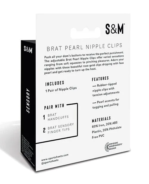 Sex Mischief Brat Pearl Nipple Clips Sex Mischief Couples