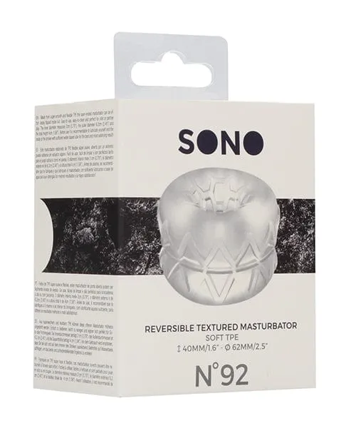 Shots America Male Sex Toys Shots Sono No 92 Reversible Textured Masturbator Transparent Shots America Male Sex Toys Shots Sono No 92 Reversible Textured Masturbator Transparent