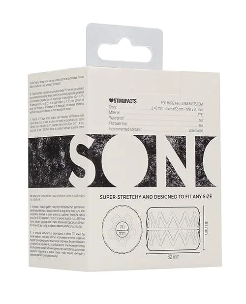 Shots America Male Sex Toys Shots Sono No 92 Reversible Textured Masturbator Transparent