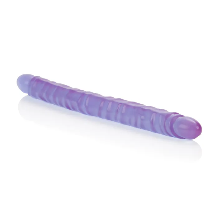 Slim Jim Duo 17 Inches Veined Super Slim Dong Purple CalExotics Dildos