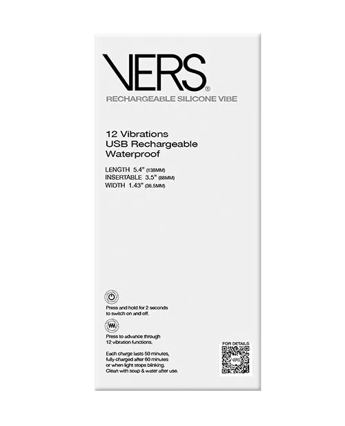 VERS G Spot Vibe Black VERS Vibrators