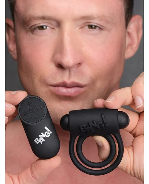 XR Brands Couples Bang Vibrating Cock Ring Bullet with Remote Control