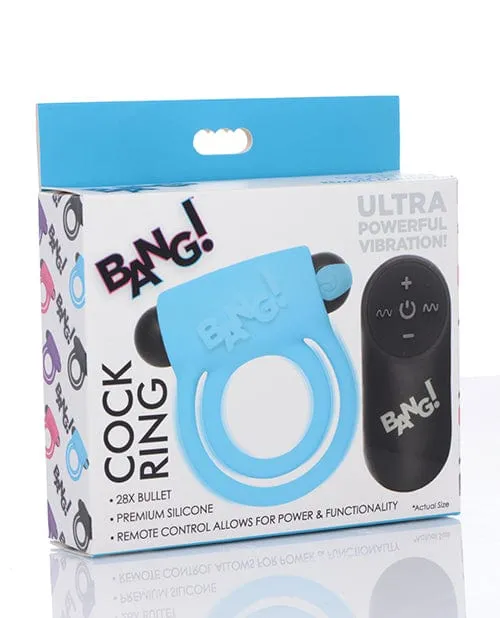 XR Brands Couples Bang Vibrating Cock Ring Bullet with Remote Control