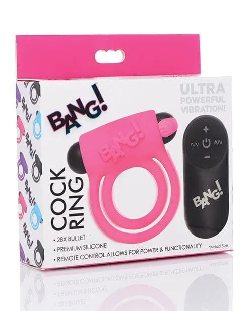 XR Brands Couples Bang Vibrating Cock Ring Bullet with Remote Control