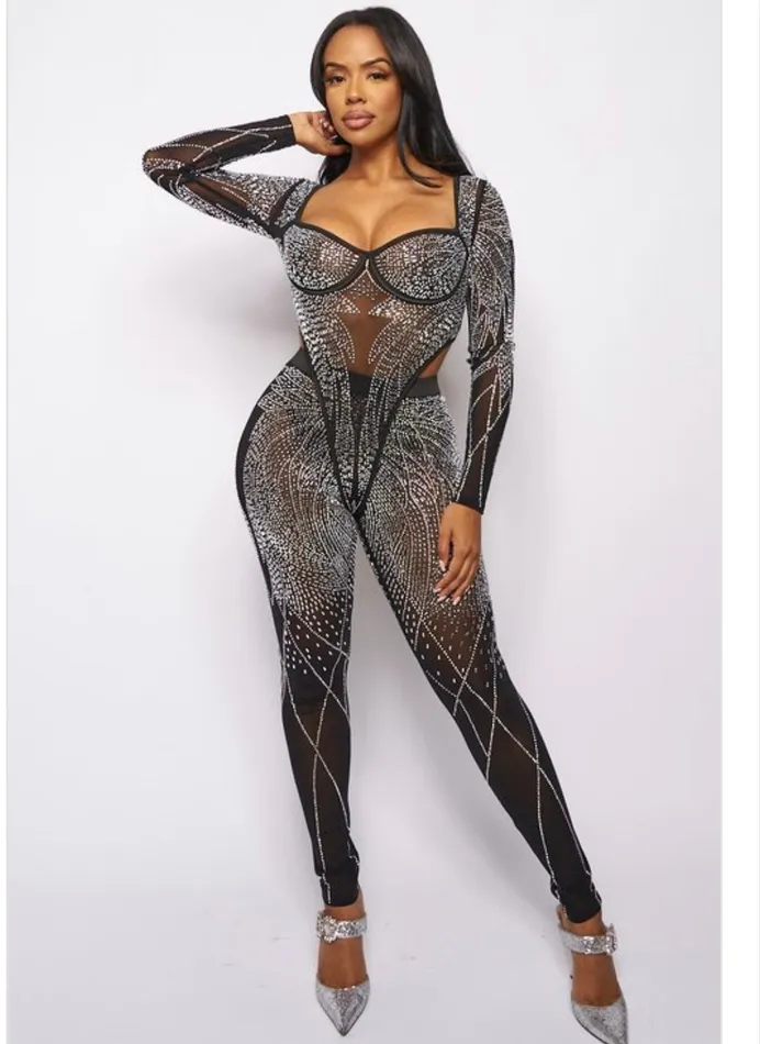 Bling Jumpsuit 2pcs Body and Pants dreamgirl Anal Bling Jumpsuit 2pcs Body and Pants dreamgirl Anal