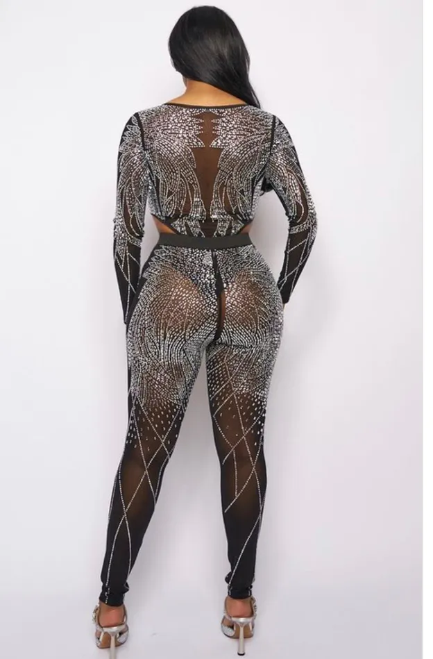 Bling Jumpsuit 2pcs Body and Pants dreamgirl Anal Bling Jumpsuit 2pcs Body and Pants dreamgirl Anal