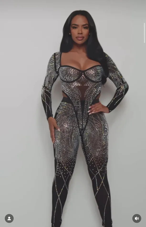 Bling Jumpsuit 2pcs Body and Pants dreamgirl Anal Bling Jumpsuit 2pcs Body and Pants dreamgirl Anal