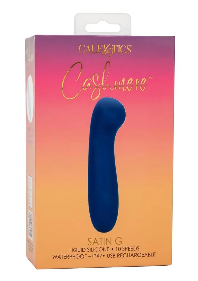 Cashmere Satin G Rechargeable Silicone GSpot Vibrator with Clitoral Stimulator Cashmere Female Sex Toys