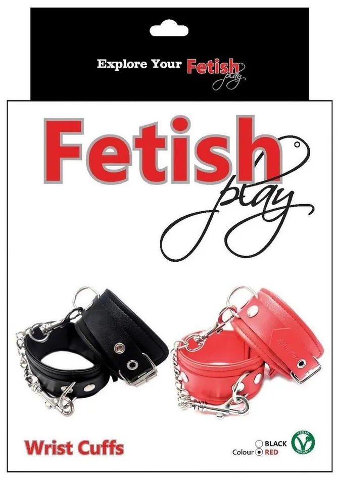Couples Rouge Fetish Play Wrist Cuffs Vegan Leather