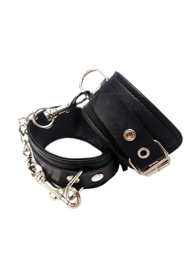 Couples Rouge Fetish Play Wrist Cuffs Vegan Leather