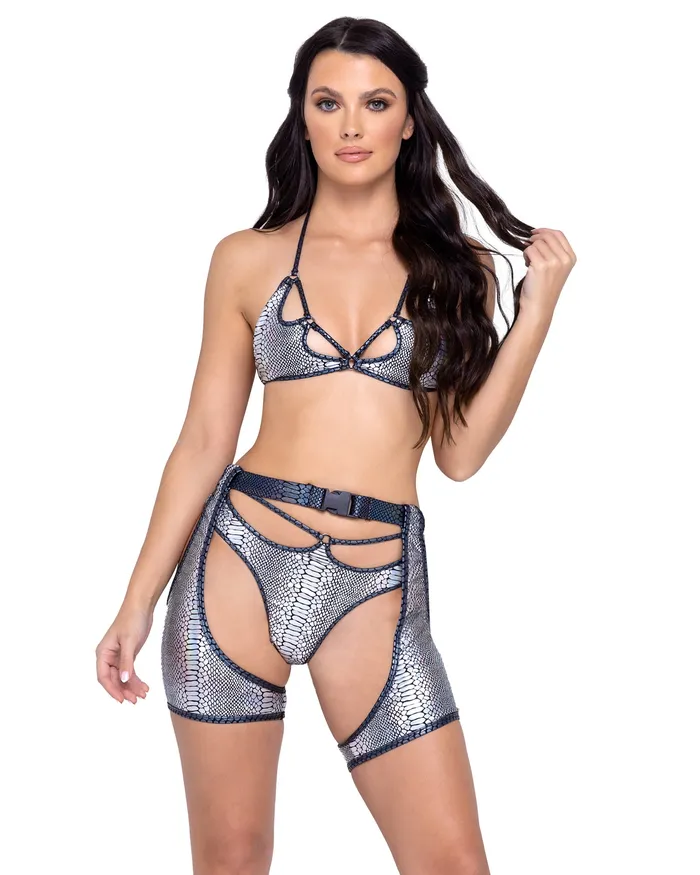 Dildos Roma Costume Inc 6318 Snake Skin Thong Back Shorts