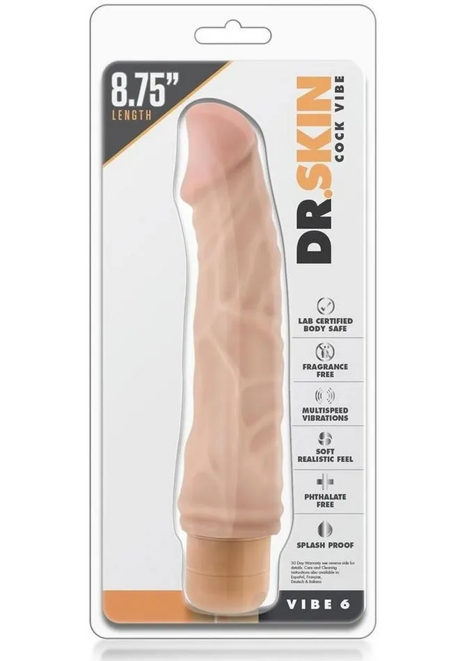 Female Sex Toys Dr Skin Cock Vibe 6 Vibrating Dildo Dr Skin