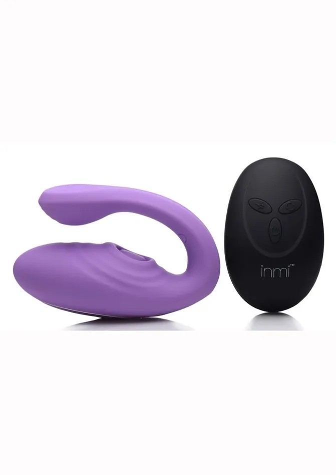 Female Sex Toys Inmi Inmi 7x Pulse Pro Pulsing Silicone Rechargeable Clit Stim Vibe with Remote Control