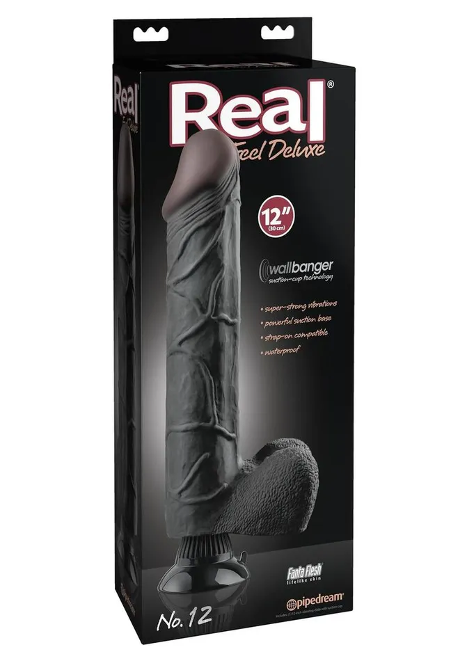 Female Sex Toys Real Feel Deluxe No 12 Wallbanger Vibrating Dildo with Balls Waterproof Real Feel Deluxe Female Sex Toys Real Feel Deluxe No 12 Wallbanger Vibrating Dildo with Balls Waterproof Real Feel Deluxe