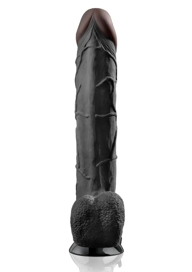 Female Sex Toys Real Feel Deluxe No 12 Wallbanger Vibrating Dildo with Balls Waterproof Real Feel Deluxe