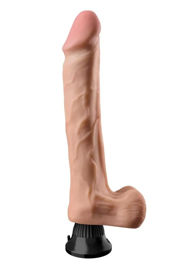 Female Sex Toys Real Feel Deluxe No 12 Wallbanger Vibrating Dildo with Balls Waterproof Real Feel Deluxe