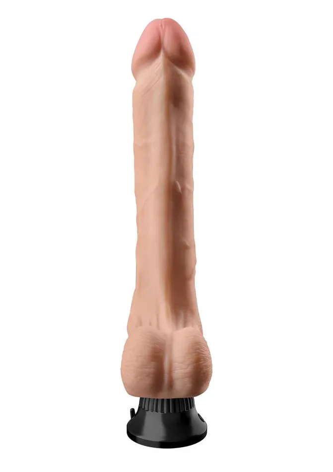 Female Sex Toys Real Feel Deluxe No 12 Wallbanger Vibrating Dildo with Balls Waterproof Real Feel Deluxe