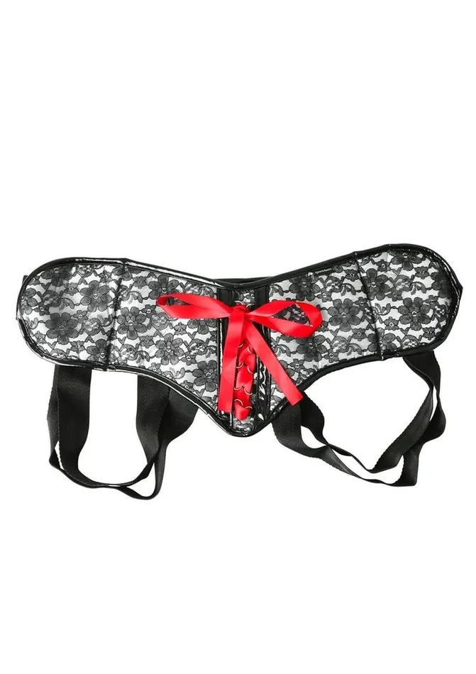 Female Sex Toys Sportsheets Sportsheets Curvy Collection Slate Lace Corsette Adjustable StrapOn