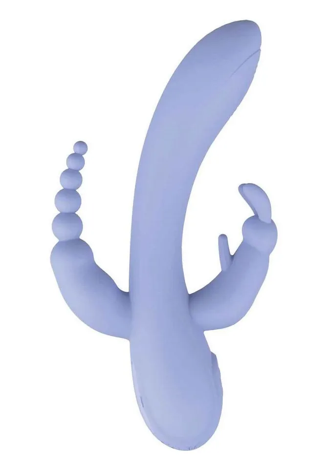 Female Sex Toys The Beat The Beat Trifecta Rechargeable Silicone Multifunction Rabbit Vibrator