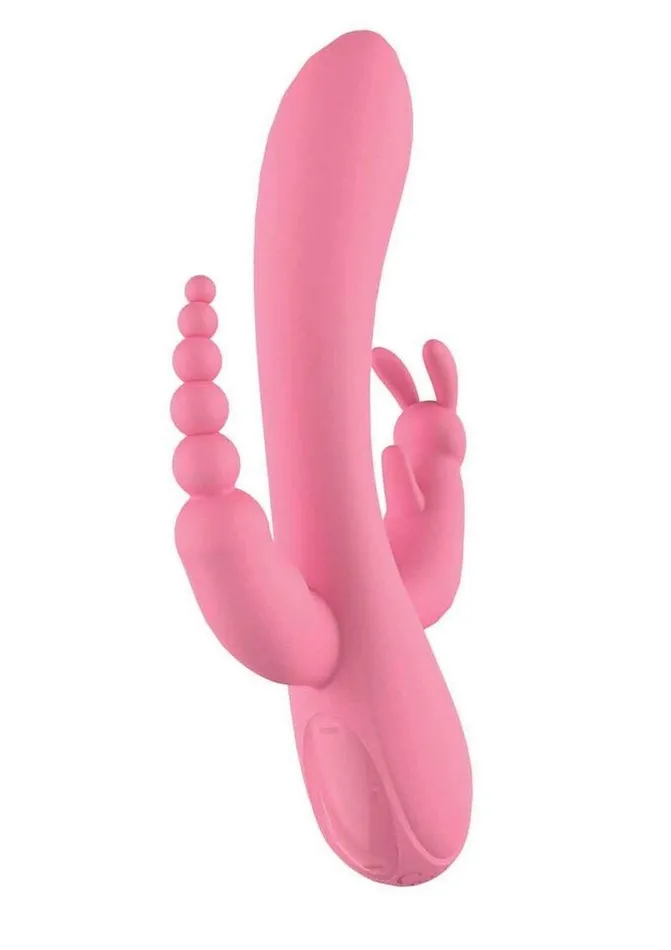 Female Sex Toys The Beat The Beat Trifecta Rechargeable Silicone Multifunction Rabbit Vibrator
