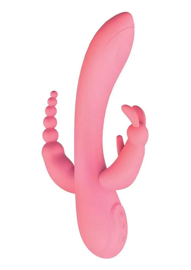 Female Sex Toys The Beat The Beat Trifecta Rechargeable Silicone Multifunction Rabbit Vibrator
