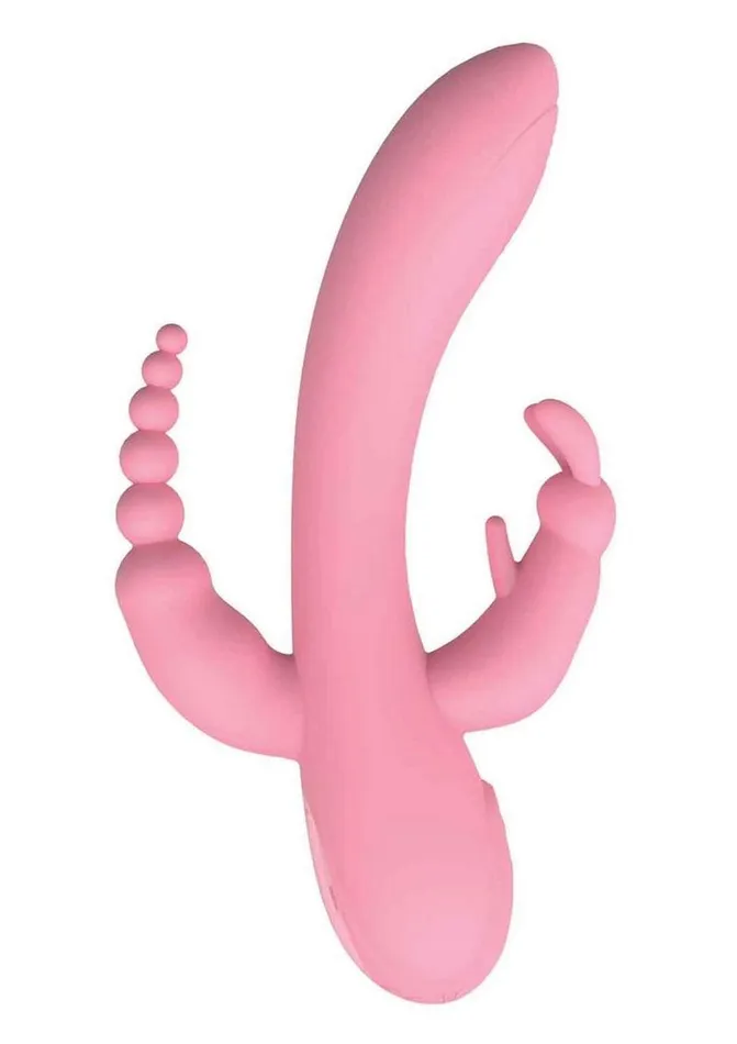 Female Sex Toys The Beat The Beat Trifecta Rechargeable Silicone Multifunction Rabbit Vibrator