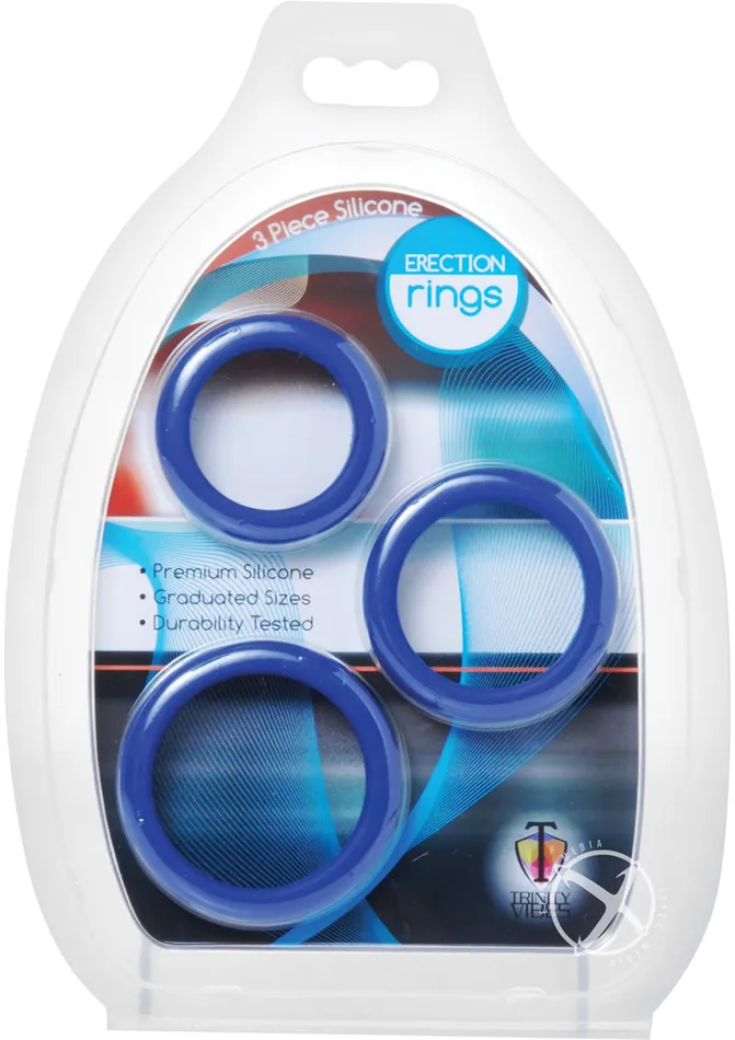 Female Sex Toys Trinity Men Trinity Men 3 Piece Silicone Erection Rings