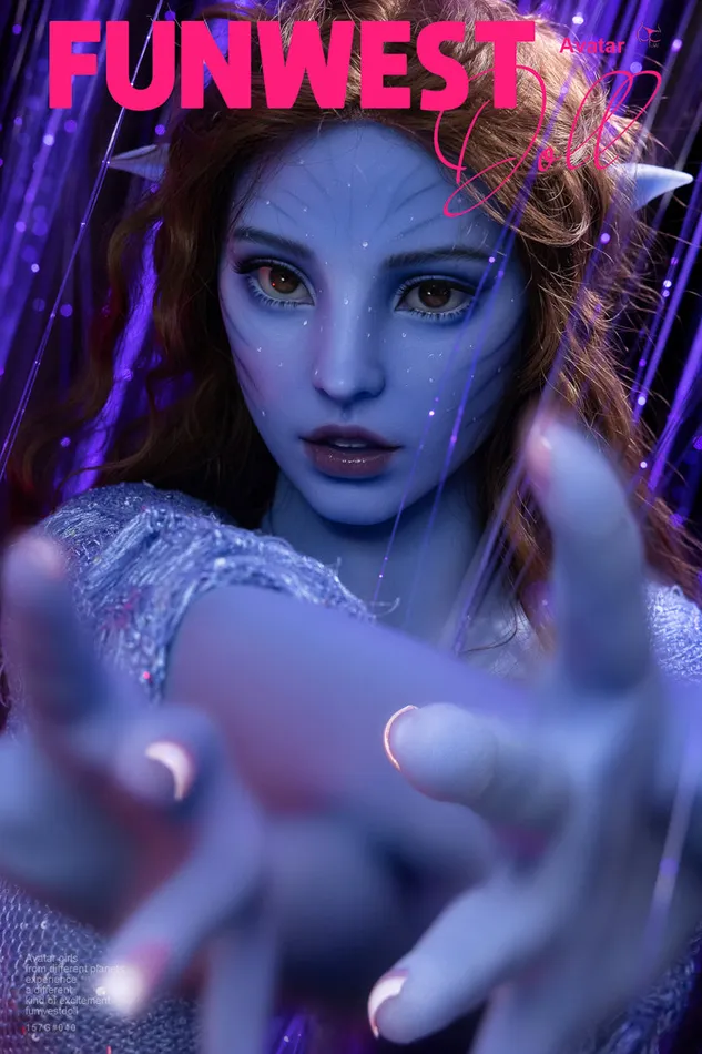 Funwest Doll 157cm5ft2 Gcup Huge Breasts Fantasy TPE Sex Doll 040 Blue Kylie Male Sex Toys
