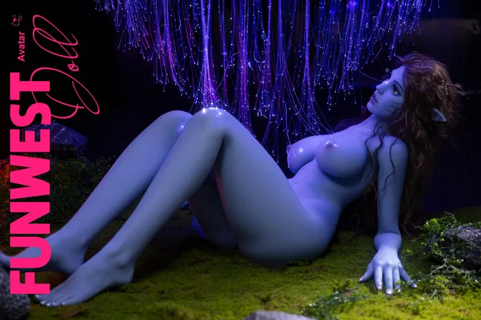 Funwest Doll 157cm5ft2 Gcup Huge Breasts Fantasy TPE Sex Doll 040 Blue Kylie Male Sex Toys